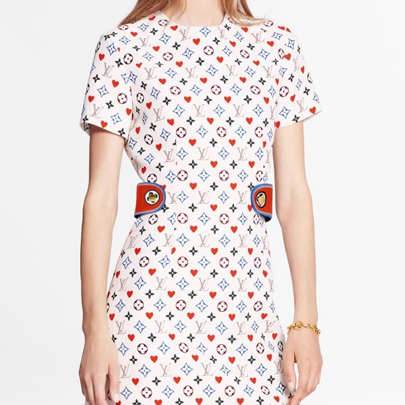Louis Vuitton Game On Contrast Martingale Straight- Cut Dress - Picture 1 of 6